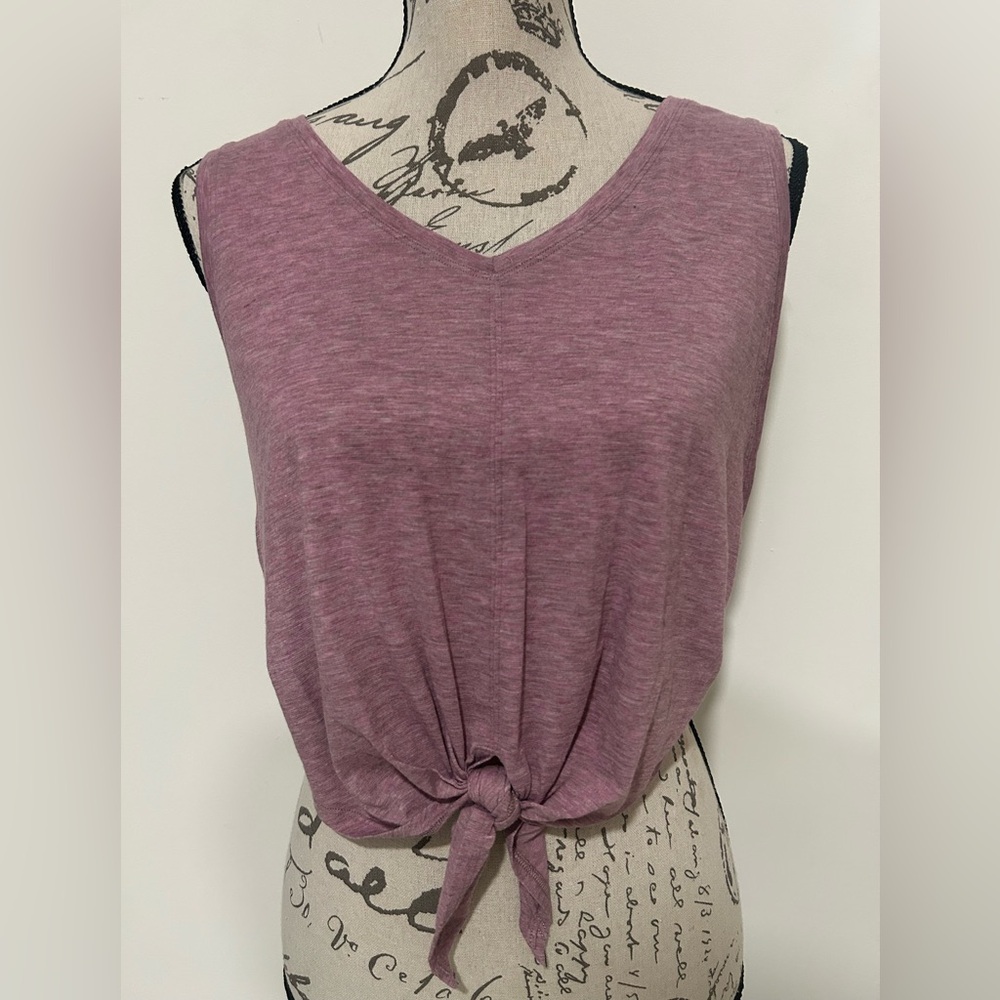 Lululemon Mauve Knot-Front Pink Tank Top
